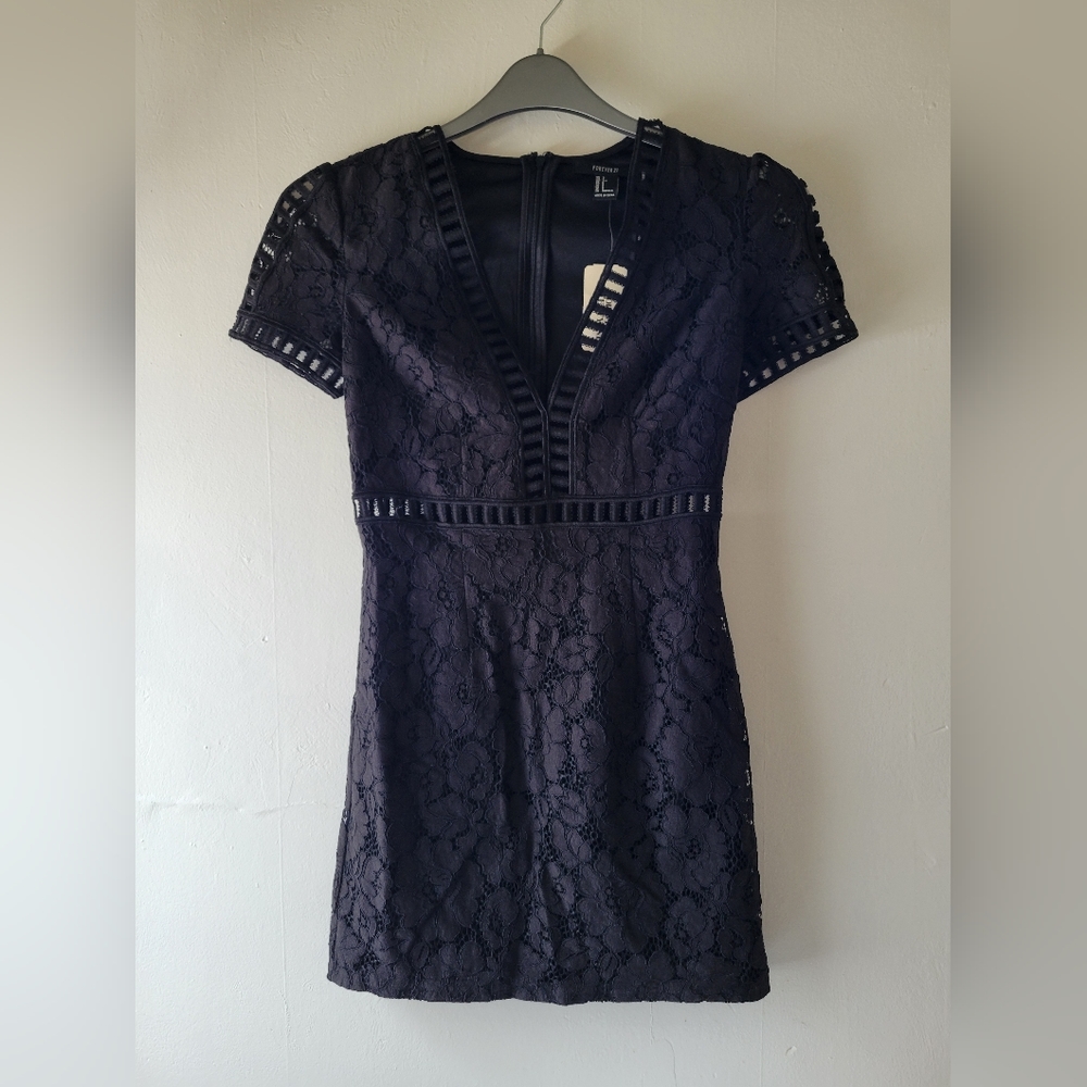 Mini lace dress.
